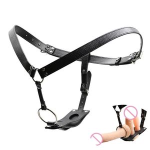 Slip Culotte Homme Sous-vêtement Sexuel Sissy Culotte En Cuir Fétiche Hommes Ceinture De Chasteté Harnais Pénis Cock Ring G-Strings BDSM Gay Culotte Pour Le Sexe 220922