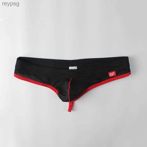 Slips Culottes Hommes Doux Sous-Vêtements Respirants Confort Maille Bulge Poche G-String Bikini Slip String Dos Ouvert Sport Shorts YQ240215