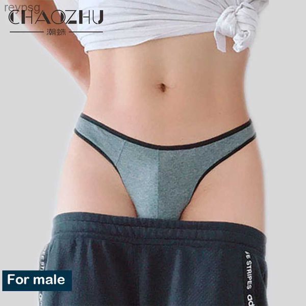 Calzoncillos Bragas Ropa interior para hombres Lencería Sexy Algodón G String Agrandar Parte del huevo Suave Talla grande M-3XL Bomba de pene Joggers Sin entrepierna Lgbt Tight Fell YQ240215