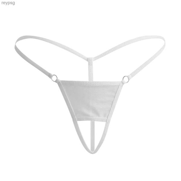 Slips culottes hommes Sissy Bikini string Lingerie maille transparente entrejambe ouverte Mini Gay T-back G-string cueca tanga hombre YQ240215