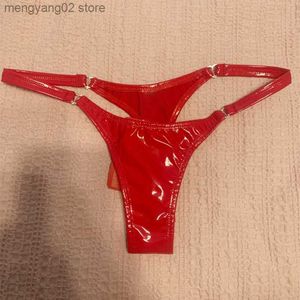 Culotte Culotte Plus La Taille Femmes Strings Et Cordes G Culotte En Cuir Wetlook PVC Sexy Bikini Short Bragas Lenceria Erotica Mujer Sexi Sous-Vêtements T23601