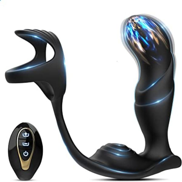 Slips Culottes Prostate Vibrateur Plug Anal Butt Masseur Retarder L'éjaculation Anneau De Verrouillage Pénis Cockring Télécommande Masturbateur Sex Toy pour Hommes 230821