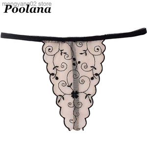 Slips Culottes Sexy Lingerie Cosplay Broderie Sheer Lace Mesh Floral G String String T Back Underwear Briefs T23601