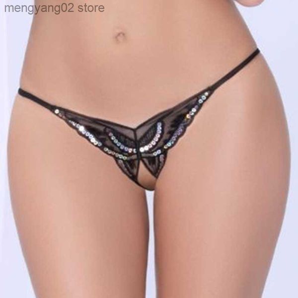 Slips Culottes Sexy Lingerie Culottes Femmes Dentelle Évider En Forme De Papillon G-String Ouvert Entrejambe Sous-Vêtements Sexy Lingerie Sex Thongs T2306