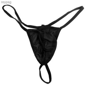 Slips Slipje Sexy Mannen T-string Thongs Mesh Dunne Riem Ondergoed T-back Bikini Huidvriendelijke Onderbroek Spandex Lingerie YQ240215