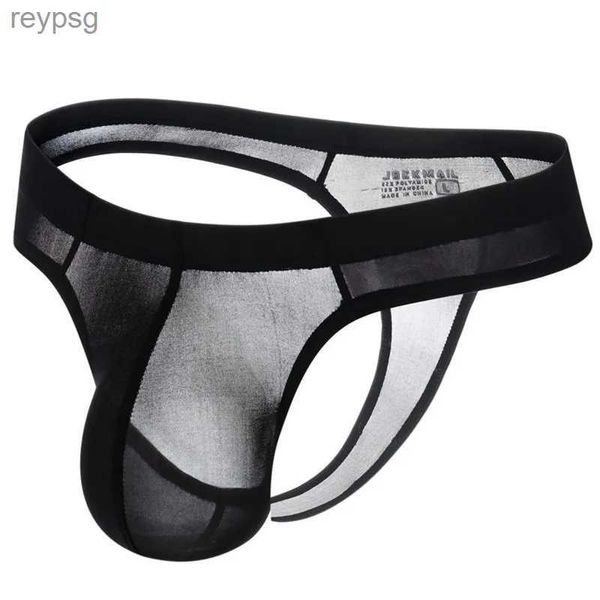 Calzoncillos Bragas Sissy Jockstrap Ultrafino Seda de hielo Transparente Tanga Hombres G Strings Tangas Sexy Ropa interior gay Calzoncillos Hombre Slip YQ240215