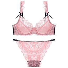 Briefes Style Style Push Up Womens Underwear and Panties Ultra-Thin Bra No Pad Lace Sexy Lingerie Set L2304
