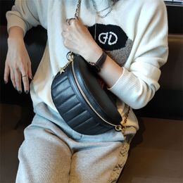 BRIGGS doux en cuir véritable mode femmes sac de poitrine haute qualité petite coquille chaîne classique noir sacs à bandoulière 220812