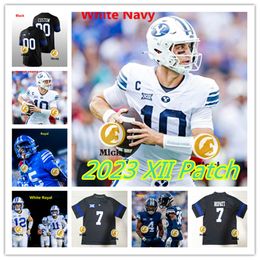 Jamaal Williams 2023 XII BYU Cougars Football Jersey Gunner Romney Christopher Brooks Alden Tofa Kody Epps Max Tooley Bodie Schoonover Custom Cousued BYU Jerseys