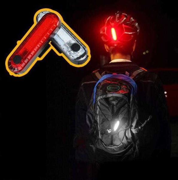 Luz trasera de bicicleta brillante USB recargable COB LED luces de seguridad 5 modos bicicleta LED luz trasera delantera para cualquier casco de bicicleta Scooter