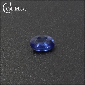 Pierre précieuse saphir bleu vif 100% véritable saphir naturel Sir Lank 0,5ct 4 mm * 6 mm pierre précieuse saphir pour bague de mariage