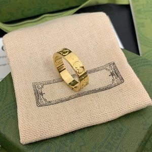 Anillo de uñas de lujo Anillo para hombre Anillos Diseñador Moda Titanio Acero Grabado Carta Patrón Anillo de diseño Anillo de compromiso Tamaño 5-11 anillos para mujeres al por mayor