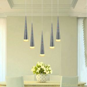 Helder moderne LED-conische hanglamp Aluminummetal Home / Industrial Lighting Hanglamp Dining / Woonkamer Bar Cafe DropLight Armatuur