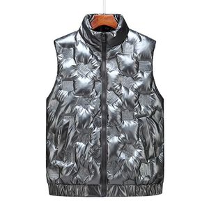 Surface lumineuse vers le bas coton gilet vestes de créateur pour homme veste d'hiver sans manches hommes manteau