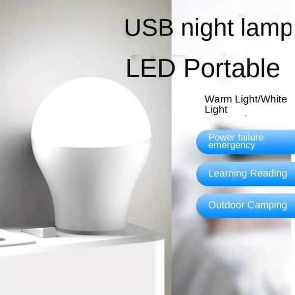 Ilumina tus noches con esta lámpara con enchufe USB de 1 pieza: ¡carga de energía móvil, luz de lectura LED y más!