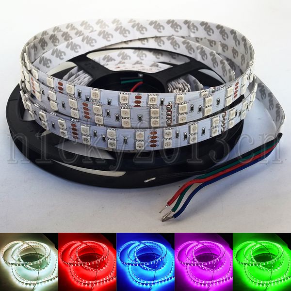 Brightest 24V 5050 SMD RGB LED Flexible Strip Light Tape Ribbon 120LEDs/m Double Row Non Waterproof 120LEDs/m Multiple Color Changing Christmas
