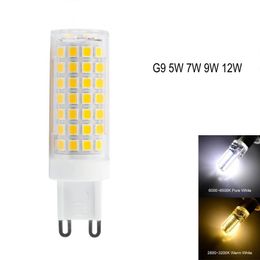 Helderste G9 LED-lamp AC220V 5W 7W 9W 12W Ceramic SMD2835 LED's Bulb Warme / Cool White Spotlight Vervang halogeenlicht D2.0