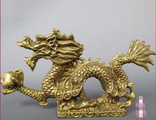 Brillo de bronce Seiko Han Long juega cuentas de bronce como cuentas de ópera Shuanglong Long Yin casa de la ciudad espíritus malignos para ayudar a transportar embarcaciones Deco