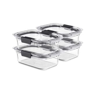Brilliance Glass Juego de 4 contenedores de almacenamiento de alimentos con tapas con cierre 3,2 tazas HKD230812