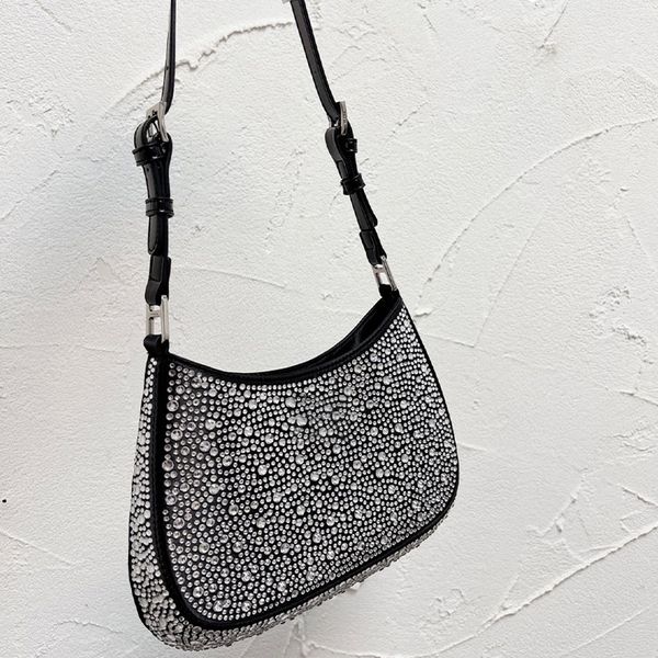 Brillante bolso de hombro diseñador mujer bolso de moda bolsos monedero 24cm