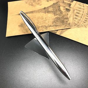 Briljante Sliver Metal Triangle Base Table / Desk Ballpoint Pen Finance Banking Magmetic Holder Gift Set