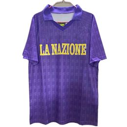 Bringham5 1995 1996 Retro Classic Fiorentina Soccer Jerseys Sweatshirt 1989 90 91 92 93 97 98 99 Batistuta R.Baggio Dunga Retro Fiorentina Football Shirt