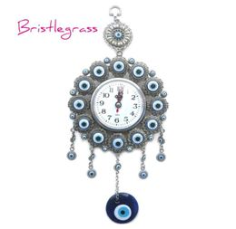 Bristlegrass turc nazar bleu mal ail œil horloge mural suspendus pendentifs amulettes chanceux charmes de bénédiction protection décoration intérieure 21684733