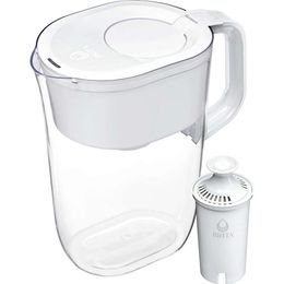 Brita Grand pichet à filtre à eau Tahoe blanc de 10 tasses avec 1 filtre standard, fabriqué sans BPA