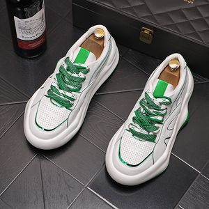 Britse ontwerper witte trouwjurkfeest schoenen gevulkaniseerd ademende sport casual mannen sneakers rond teen dikke bodem oxford zakelijk rijtjes loafers