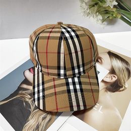 British Plaid Sunscreen Ball Caps Fashion Designer chapeaux Big Eaves Dome Cap pour hommes et femmes Loisirs Sports Sunbonnet Whole 2584