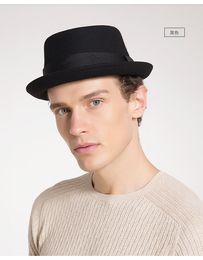 Chapeau de jazz rétro britannique pour hommes, chapeau haut-de-forme version coréenne, chapeau en laine à la mode