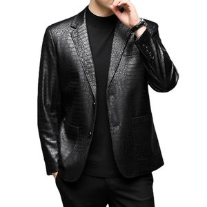 Estilo británico Slim Thin Trend Chaquetas de cuero Chaqueta para hombre Chaquetas para hombre Chaquetas de cuero de primavera y otoño para hombre 220816