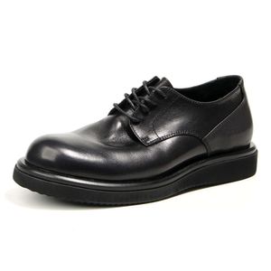 Style britannique plate-forme souple hommes formel confortable noir marron en cuir véritable bureau chaussures d'affaires mâle