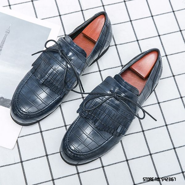 Britannique Unique mode glands nœud papillon imprimé Oxfords chaussures pour hommes décontracté robe de mariée chaussures de fête appartements Zapatos Hombre