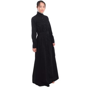 Britse Vintage Servant Black Walking Dress White Maid Schort Kostuum Victoriaanse Edwardiaanse Huishoudster Cosplay Snelle Shipment276u