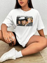 Britney Make America Great Again à nouveau graphique Tees Fashion T-shirt Summer Casual Plus taille Tops Uniex Funny Trip Tshirts Streetwear 240409