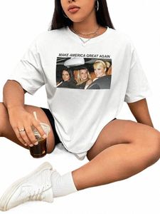 Britney Make America Great Again Camisetas gráficas Fi Camiseta Verano Casual Tallas grandes Tops Unsiex Viaje divertido Camisetas Streetwear e2sL #