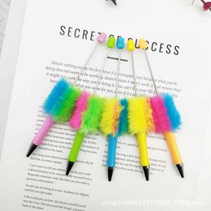 Broadcast Live of Rainbow Plush Decoración de bolsas de bolsas de bolsas Bolle Melt Cepillo para cabello de conejo Adhesivo