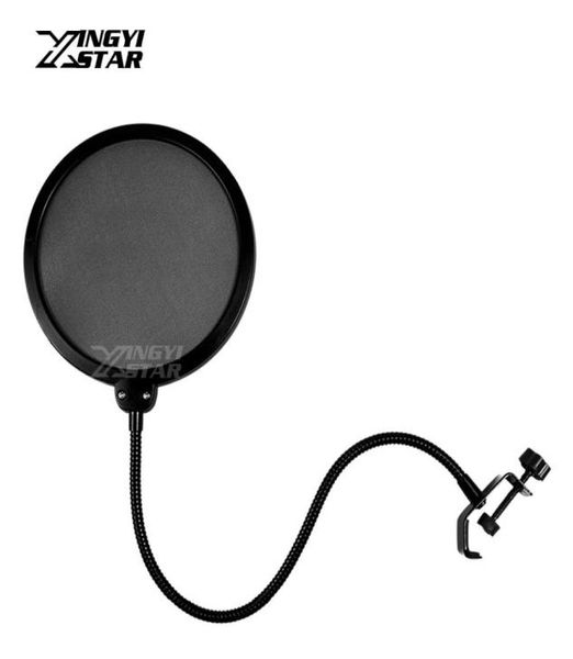 Support de filtre anti-pop pour microphone de studio de diffusion, pince Mike pour pare-brise, masque anti-pop pour parler, enregistrement vidéo, support de micro Sh3474157