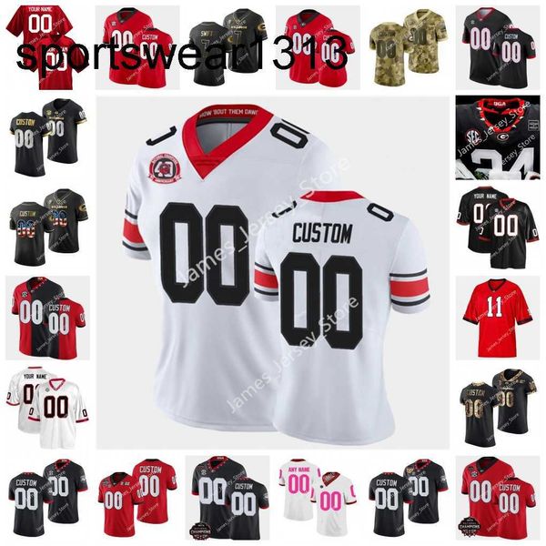 Brock Bowers Jerseys Playoffs Ed College Football Jersey 4 James Cook 22 Kendall Milton 12 Rian Davis 15 Carson Beck 60 Clay Webb