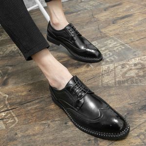 BORDE BUSINESS BUSINESS BUSINESS Retro Handmade Oxford pour hommes Derby Black Derby Chaussures