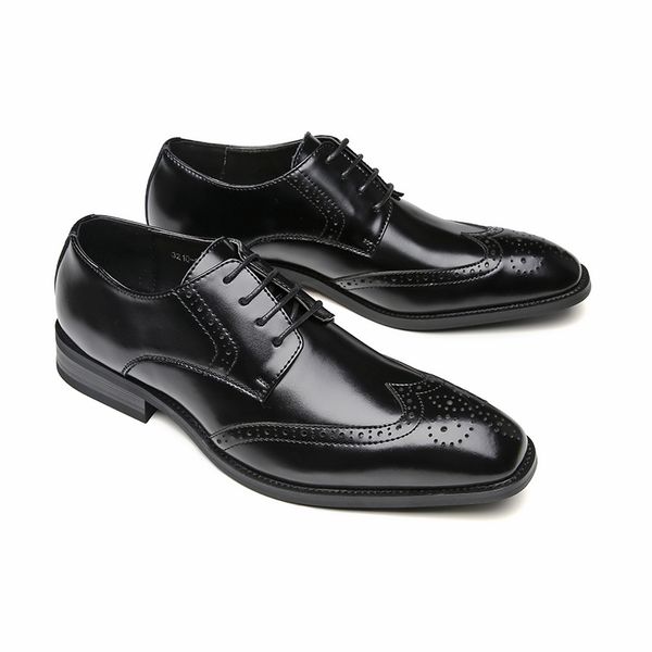 Richelieu Oxford fabriqués à la main en cuir véritable chaussures formelles pour hommes noir bordeaux chaussures habillées élégantes pour hommes livraison directe