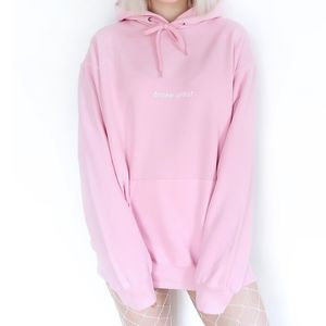 Broke kunstenaar baby roze hoodie vrouwen causale sweatshirt tumblr inspired esthetic licht pastel grunge esthetiek 90s kunst jumpers y190829