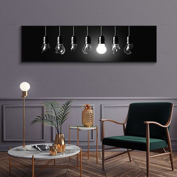 Ampoules cassées et brillantes toile peinture imprime Inspiration créatif mur Art affiches photos pour salon décor à la maison