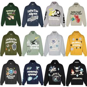 Gebroken planeet katoen warme hoodie ontwerper hoodies grafische heren vrouwen hoody mannen dames kleding zwart grijs witte hoodie kleding