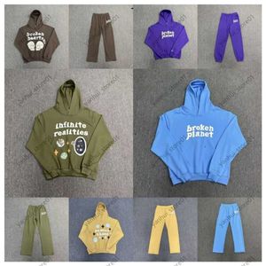 Broken Planet hoodies Grafische tee ontwerper gedrukt Heren Y2k hoody 3D Foam Graffiti Letter Trui Hip Hop Harajuku Sweatshirts Pullover Dames Lange mouwen pakken qh9
