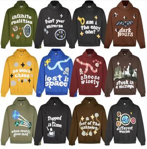 Broken Planet hoodies Grafische tee ontwerper gedrukt Heren Y2k hoody 3D Foam Graffiti Letter Trui Hip Hop Harajuku Sweatshirts Pullover Dames Lange mouwen pakken A6