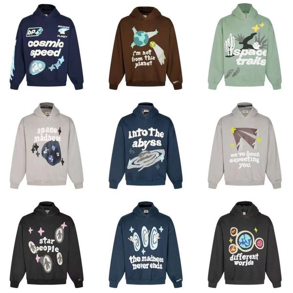 cassé planète hommes sweat à capuche hommes sweats à capuche costume de luxe sweat-shirt pur coton lettre amoureux imprimés même taille de vêtements S-5XL