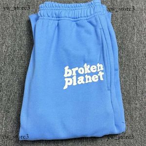 Pantalon de planète Broken Pantalon pour hommes Real Pantalon de survêtement de haute qualité Broken Planet Lettre de mousse imprimé Brokens occasionnel Planet American Street 8417