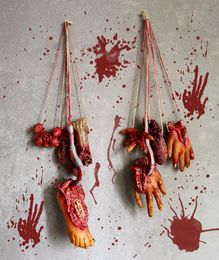 Gebroken afgehakte bloederige hart nep enge Halloween hangende ornament Body Parts Party Horror Props Organ Decor Haunted House